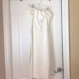 Boohoo cream midi dress size14, NWT